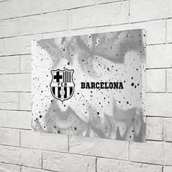 Холст прямоугольный Barcelona sport на светлом фоне: надпись и символ, цвет: 3D-принт — фото 2