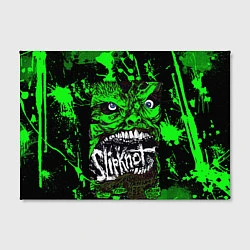Холст прямоугольный Slipknot - green monster по, цвет: 3D-принт — фото 2