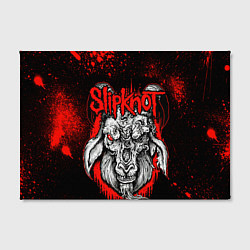 Холст прямоугольный Slipknot - красный козел, цвет: 3D-принт — фото 2