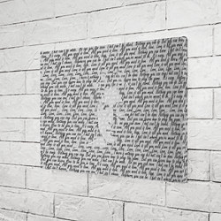 Холст прямоугольный Джон Леннон, портрет и слова песни, цвет: 3D-принт — фото 2