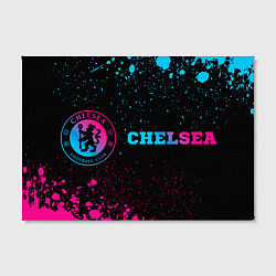 Холст прямоугольный Chelsea - neon gradient: надпись и символ, цвет: 3D-принт — фото 2
