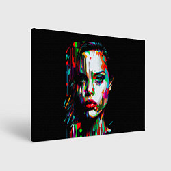 Холст прямоугольный Анджелина Джоли - поп-арт, цвет: 3D-принт