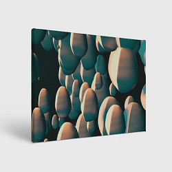 Холст прямоугольный Множество абстрактных летающих камней, цвет: 3D-принт