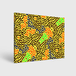 Холст прямоугольный Абстрактные кислотные полосы, цвет: 3D-принт