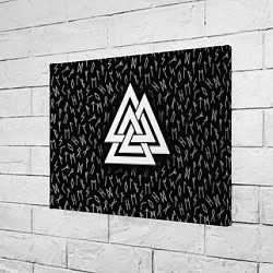 Холст прямоугольный Valknut runes pattern, цвет: 3D-принт — фото 2