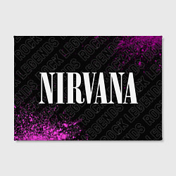 Холст прямоугольный Nirvana rock legends: надпись и символ, цвет: 3D-принт — фото 2