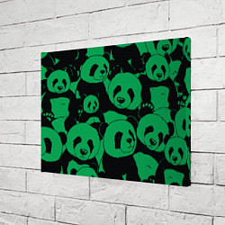 Холст прямоугольный Panda green pattern, цвет: 3D-принт — фото 2