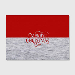 Холст прямоугольный Merry Christmas красный, цвет: 3D-принт — фото 2
