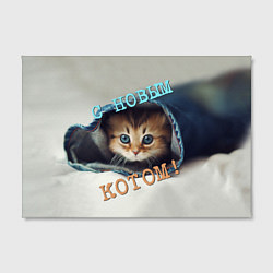 Холст прямоугольный С новым котом, цвет: 3D-принт — фото 2