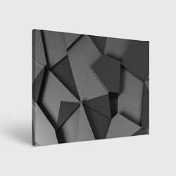 Холст прямоугольный Серые геометрические фигуры, цвет: 3D-принт