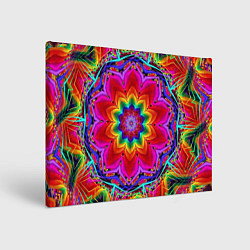 Холст прямоугольный Волшебный радужный цветок, цвет: 3D-принт