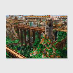 Холст прямоугольный Minecraft постройка, цвет: 3D-принт — фото 2