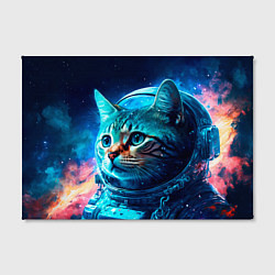 Холст прямоугольный Кот космонавт и звезды, цвет: 3D-принт — фото 2