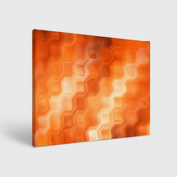 Холст прямоугольный Золотисто-оранжевый туманный паттерн, цвет: 3D-принт