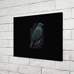 Холст прямоугольный Чёрный Ворон птица тёмная, цвет: 3D-принт — фото 2