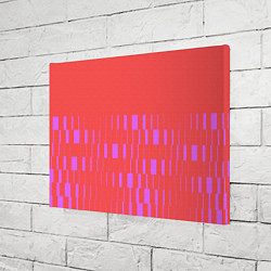 Холст прямоугольный Паттерн со штрихами розовый, цвет: 3D-принт — фото 2