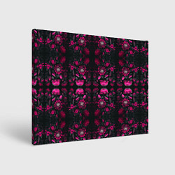 Холст прямоугольный Ярко-розовые неоновые лилии, цвет: 3D-принт