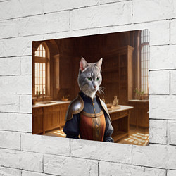 Холст прямоугольный Средневековая кошка, цвет: 3D-принт — фото 2