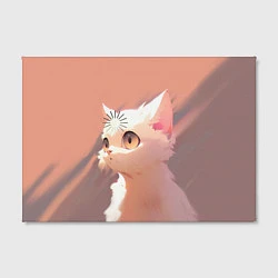 Холст прямоугольный Аниме Кот с загрузкой, цвет: 3D-принт — фото 2