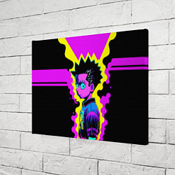 Холст прямоугольный Неоновый Барт Симпсон - поп-арт, цвет: 3D-принт — фото 2