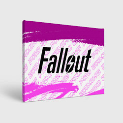 Холст прямоугольный Fallout pro gaming: надпись и символ, цвет: 3D-принт