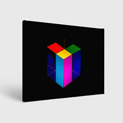 Холст прямоугольный Многосторонний цветной куб, цвет: 3D-принт