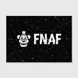 Холст прямоугольный FNAF glitch на темном фоне: надпись и символ, цвет: 3D-принт — фото 2