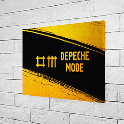 Холст прямоугольный Depeche Mode - gold gradient: надпись и символ, цвет: 3D-принт — фото 2