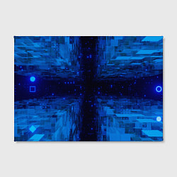 Холст прямоугольный Тёмно-синие множества фигур, цвет: 3D-принт — фото 2
