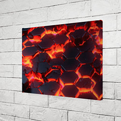 Холст прямоугольный Огненные наносоты, цвет: 3D-принт — фото 2