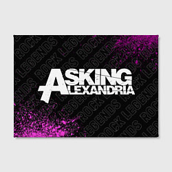 Холст прямоугольный Asking Alexandria rock legends: надпись и символ, цвет: 3D-принт — фото 2