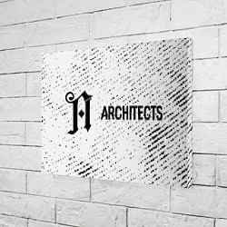 Холст прямоугольный Architects glitch на светлом фоне: надпись и симво, цвет: 3D-принт — фото 2