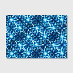Холст прямоугольный Светящиеся голубые цветы, цвет: 3D-принт — фото 2