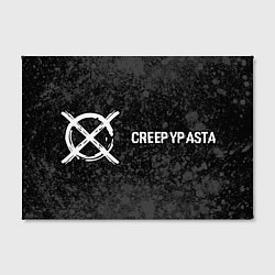 Холст прямоугольный CreepyPasta glitch на темном фоне: надпись и симво, цвет: 3D-принт — фото 2