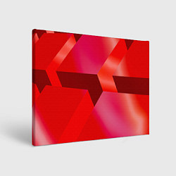 Холст прямоугольный Красная геометрия, цвет: 3D-принт