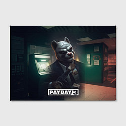 Холст прямоугольный Payday 2 dog mask, цвет: 3D-принт — фото 2