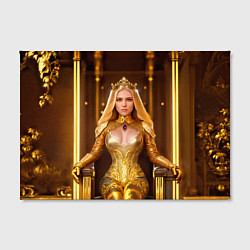Холст прямоугольный Девушка королева на троне, цвет: 3D-принт — фото 2