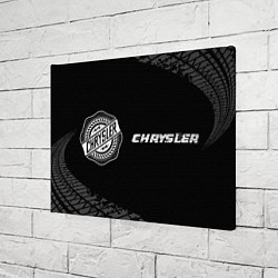 Холст прямоугольный Chrysler speed на темном фоне со следами шин: надп, цвет: 3D-принт — фото 2