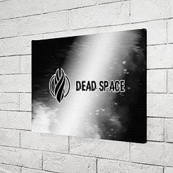 Холст прямоугольный Dead Space glitch на светлом фоне: надпись и симво, цвет: 3D-принт — фото 2