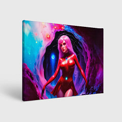 Холст прямоугольный Девушка в паучьей пещере, цвет: 3D-принт