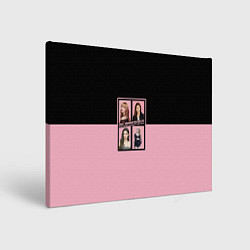 Холст прямоугольный Черно-розовые K-pop группа, цвет: 3D-принт