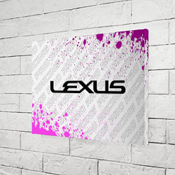 Холст прямоугольный Lexus pro racing: надпись и символ, цвет: 3D-принт — фото 2
