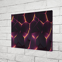 Холст прямоугольный Пурпурные неоновые плиты, цвет: 3D-принт — фото 2