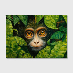 Холст прямоугольный Обезьянка в джунгли, цвет: 3D-принт — фото 2