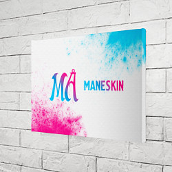 Холст прямоугольный Maneskin neon gradient style: надпись и символ, цвет: 3D-принт — фото 2