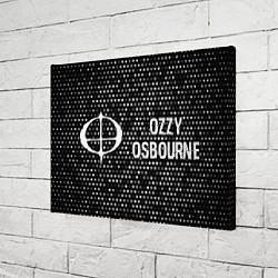 Холст прямоугольный Ozzy Osbourne glitch на темном фоне: надпись и сим, цвет: 3D-принт — фото 2
