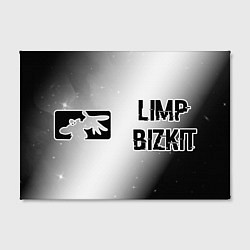 Холст прямоугольный Limp Bizkit glitch на светлом фоне: надпись и симв, цвет: 3D-принт — фото 2