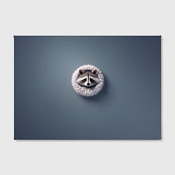 Холст прямоугольный Мордочка маленького енота, цвет: 3D-принт — фото 2