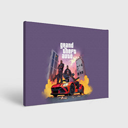 Холст прямоугольный Grand Theft Auto - game, цвет: 3D-принт