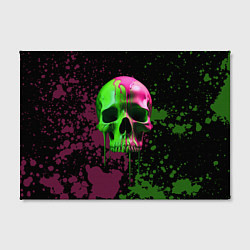 Холст прямоугольный Кислотный череп в краске, цвет: 3D-принт — фото 2